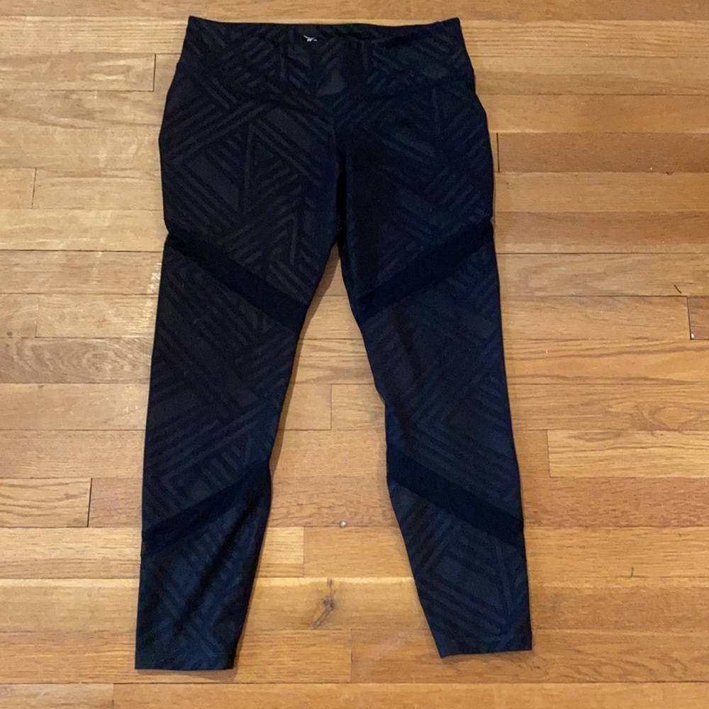 BLACK PATTERNED LEGGINGS FULL LENGTH